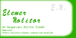elemer molitor business card